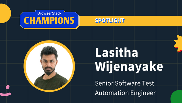 Champions Spotlight - Lasitha Wijenayake